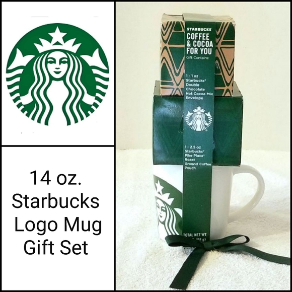 ๐๏ธ Starbucks 14oz Siren Logo Mug Gift Set - Picture 1 of 4